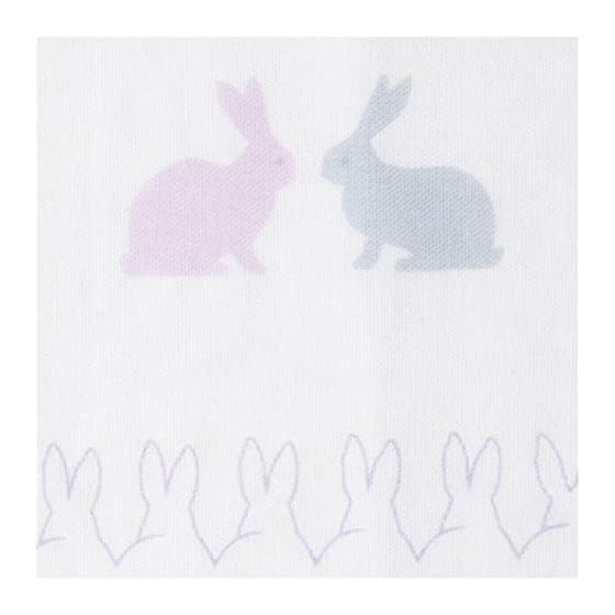 Yamamoto Jin Shoten Fukukoi Fluffy Double Gauze Tenugui Towel, Rabbit, Approx. 32x89cm