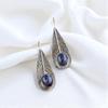 Natural Sodalite Gemstone 925 Sterling Silver Jewelry Handcrafted Earrings2.00" EE-72-21