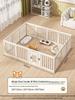 Gray & White Color Block Puppy Playpen for Small to Medium Dogs - Indoor Pet Crate & Isolation Fence