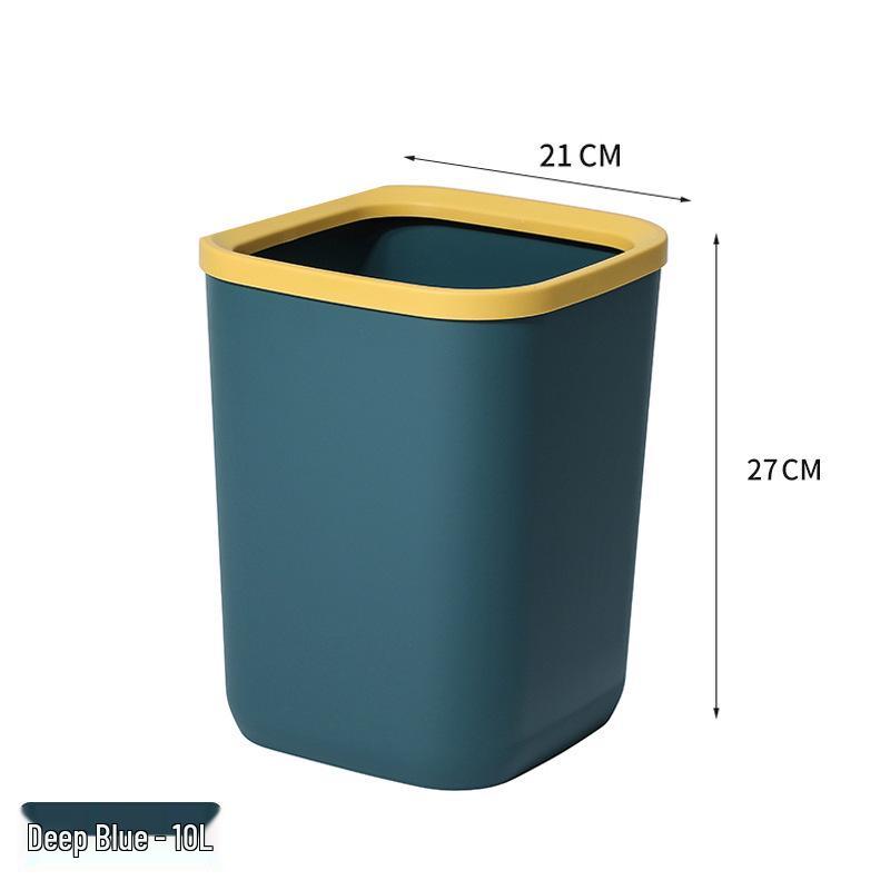 Großer Kreativer Quadratischer Kunststoff-Mülleimer für Badezimmer, Küche und Wohnzimmer