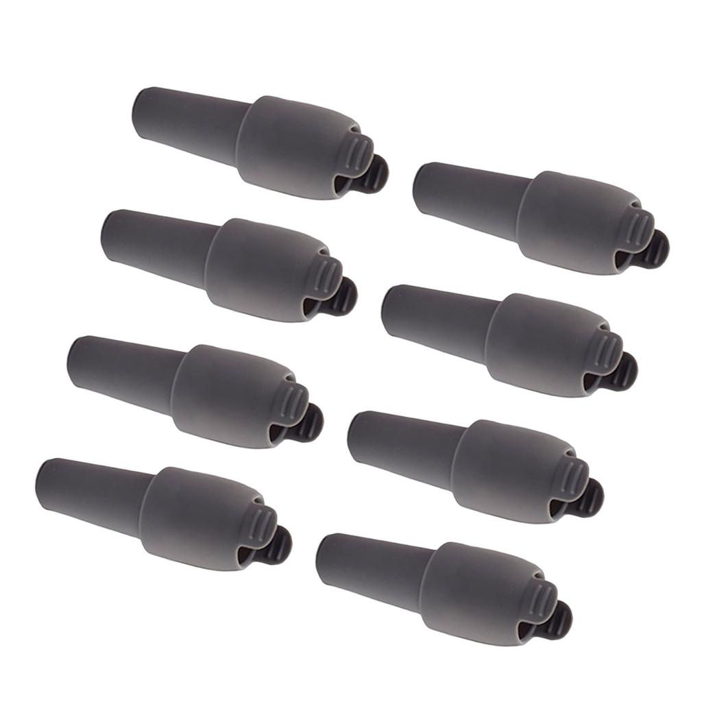Pack of 8 Double Seal Silicone Wine Bottle Stoppers Feature Easy Pull Handle Wine Corks for Secure Preservations