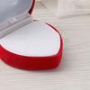 Ring Storage Box Exquisite Flocking Heart Shape Gift Jewelry Organizer for Engagement