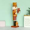 J1UL1N Christmas Wooden Nutcracker 13.8 Inch Gingerbread Style Christmas Nutcracker Decor Festive Christmas Party Decor