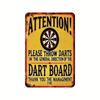 Rosenvik X Inches Vintage Dartboard Metal Sign Rustic Iron Wall Art for Bar UV Printed Weatherproof Decor