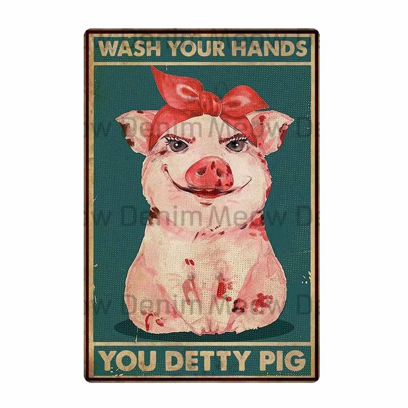 DORA Tin Sign Funny Animal Tin Poster I Do What I WantPlaque Bar Room Decor Nice Butt Wall Art Cat and Dog Vintage Tin Sign Gift N