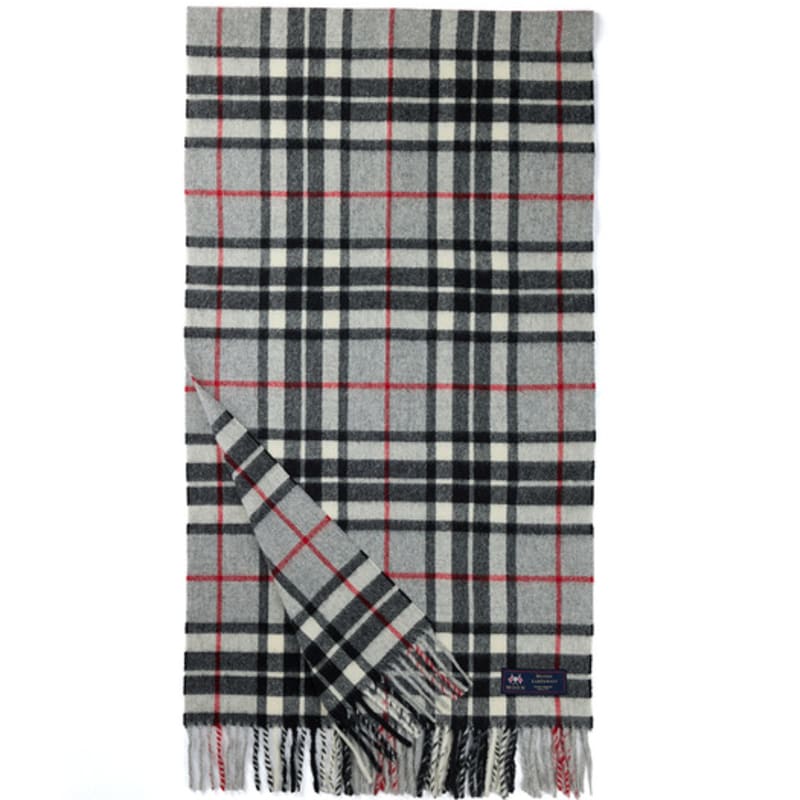 

ABRAHAM MOON Merino Wool Shawl Muffler 50cm - Gray Thompson FREE