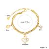 Jewelry imitation pearl bracelet creative heart-shaped splicing with diamond bracelet chain stainless steel bracelet