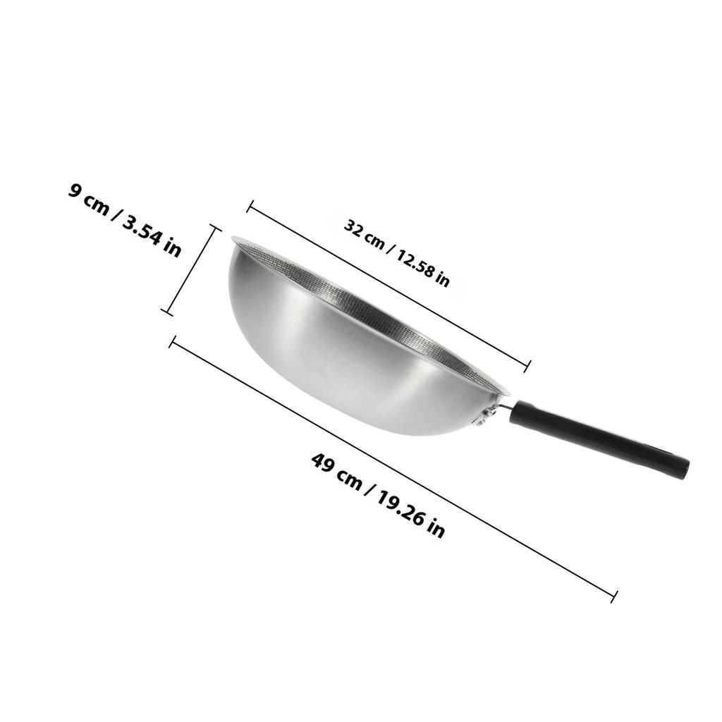Stainless Steel Honeycomb Frying Pan Non Stick Egg Steak Pan Flat Bottom for All Stovetops Ergonomic Bakelite Handle Kitchen