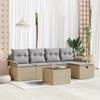 VidaXL Ensemble De Canapé De Jardin Modulable 6 Pièces Avec Coussins En Rotin Beige 3360201
