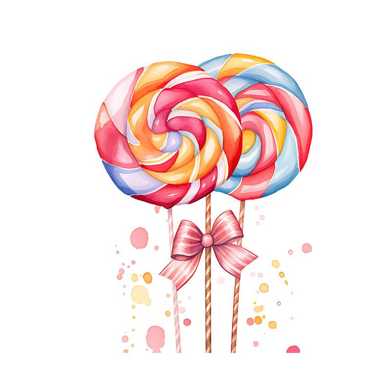 

Красочные наклейки на стену в виде леденцов для детской комнаты, украшение крышки унитаза, самоклеящиеся виниловые наклейки для ванной 30x30CM разноцветный