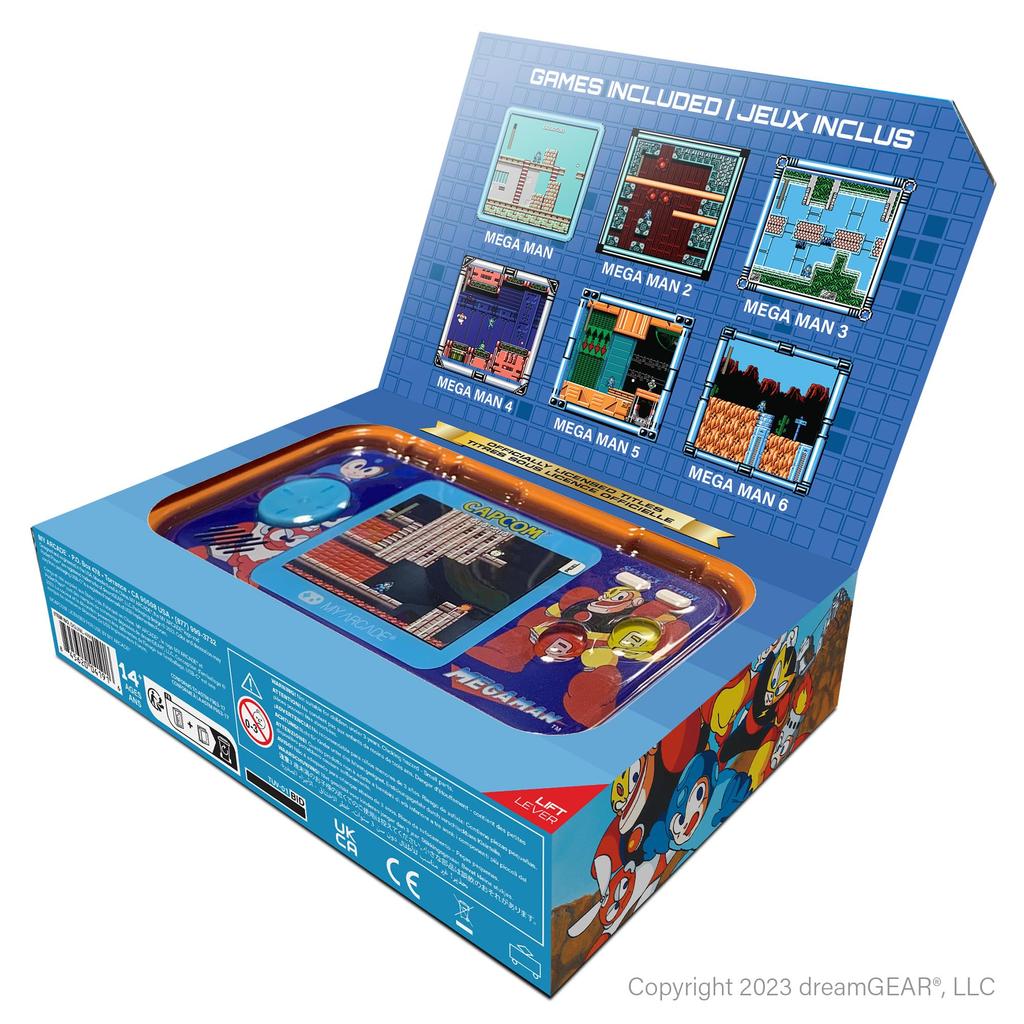 My Arcade Mega Man Pocket Player Pro: Portable Video Game System with 6 Games, 2.75-inch Color Display, Ergonomic Design