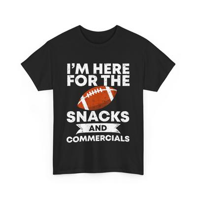 Snacks And Commercials Funny Football Bowl Gift T-Shirt