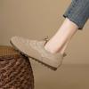 Soft sole soft surface comfortable pregnant women single shoes women's autumn 2025 new one-pedal round head flat bottom casual Doudou shoes