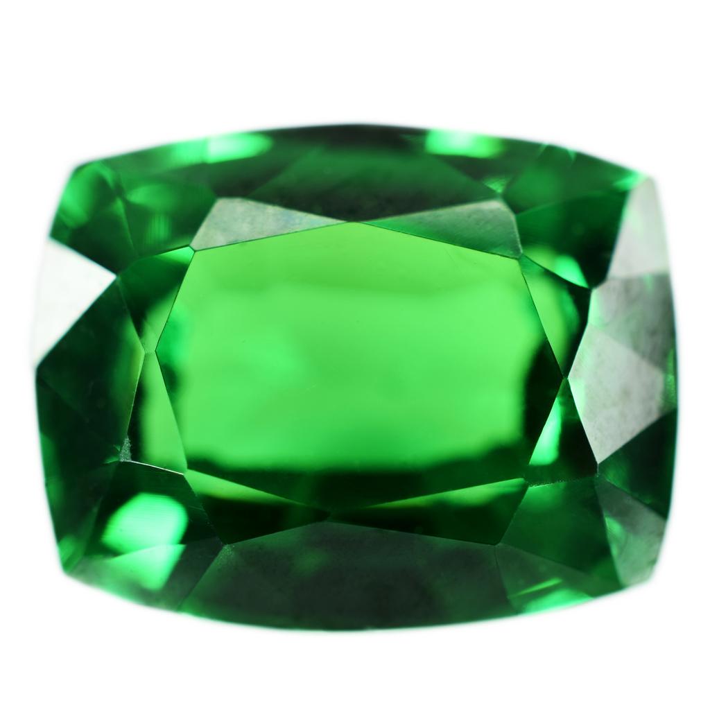 10 Ct Natural Tsavorite Green Garnet Cushion Cut Loose Gemstone
