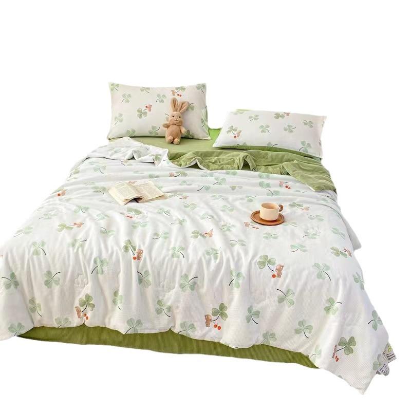 Summer Single Double Bed Light Printed Quilt Air Condition Quilt Twin Queen Size Cool Quilt