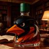 Hawks Head Themed Whiskeys Decanter With Leak Proof Lid For Cocktails Parties And Collectors Beverage Storage Solution