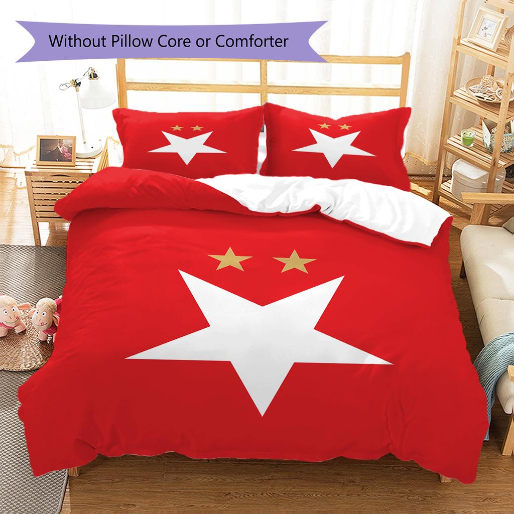 SK Prague Slavia Pattern Bedding,Quilt Set Quilt Cover Pillowcase Home Birthday Gift (1 * Duvet Cover + 2 * Pillowcase, Without Core)