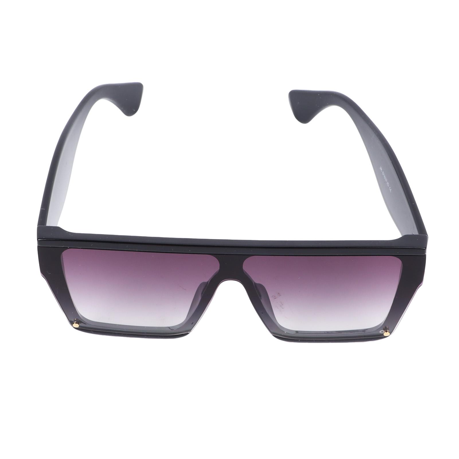 

Square Oversized Sunglasses PC Black Frame Gradual Purple Gray Lens UV Protection Square Frame Sunglasses for Women