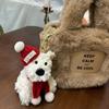 Cute cute West Highland pendant plush toy doll puppy dog doll girl bag keychain small pendant