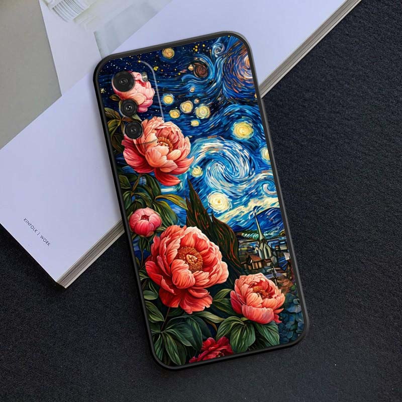 Creative Landscape Patterns For Motorola G85 Edge 50 G24 G35 G14 G04 40 G72 G34 G G54 G13 G32 5G Black Phone Case