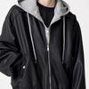 Fake Two Piece Jacket Set Men Loose High Street Cleanfit Style