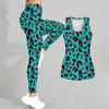 Leopard Print Yoga Outfit for Women Fashion Workout Leggings Fitness Sports Casual Yoga Set Sports Suit
