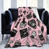 Witch Flannel Blanket Throw - Unisex Gothic Gift for Men Women, Cozy Themed Decor