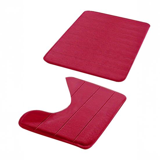 Yousheng 2 Buc/Set Covoraș de Baie Covor de Baie Fund Antiderapant 40x60cm 40x50cm Catifea Corală U-Formă Pătrat Pad de Baie