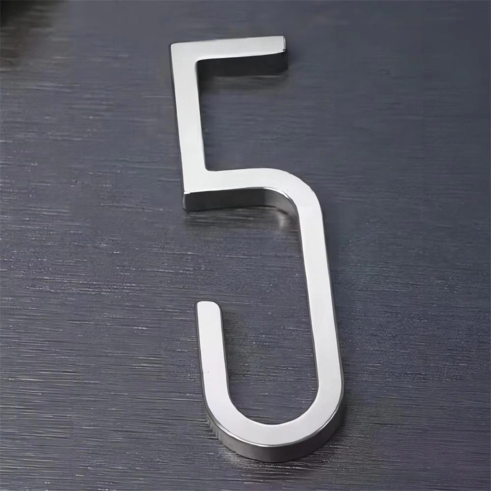 Stainless Steel Door Number Plates Number 0-9 Number Signage  For Hotels Apartments Offices