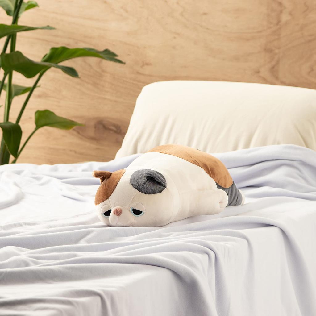 Livheart Premium Śpiące Zwierzęta Kot Kaliko Yuzu Poduszka do Ciała, Średni Rozmiar (Około. 50 cm długości), Puszysta i Gniotliwa Pluszowa Zabawka, Prezent 58202-10