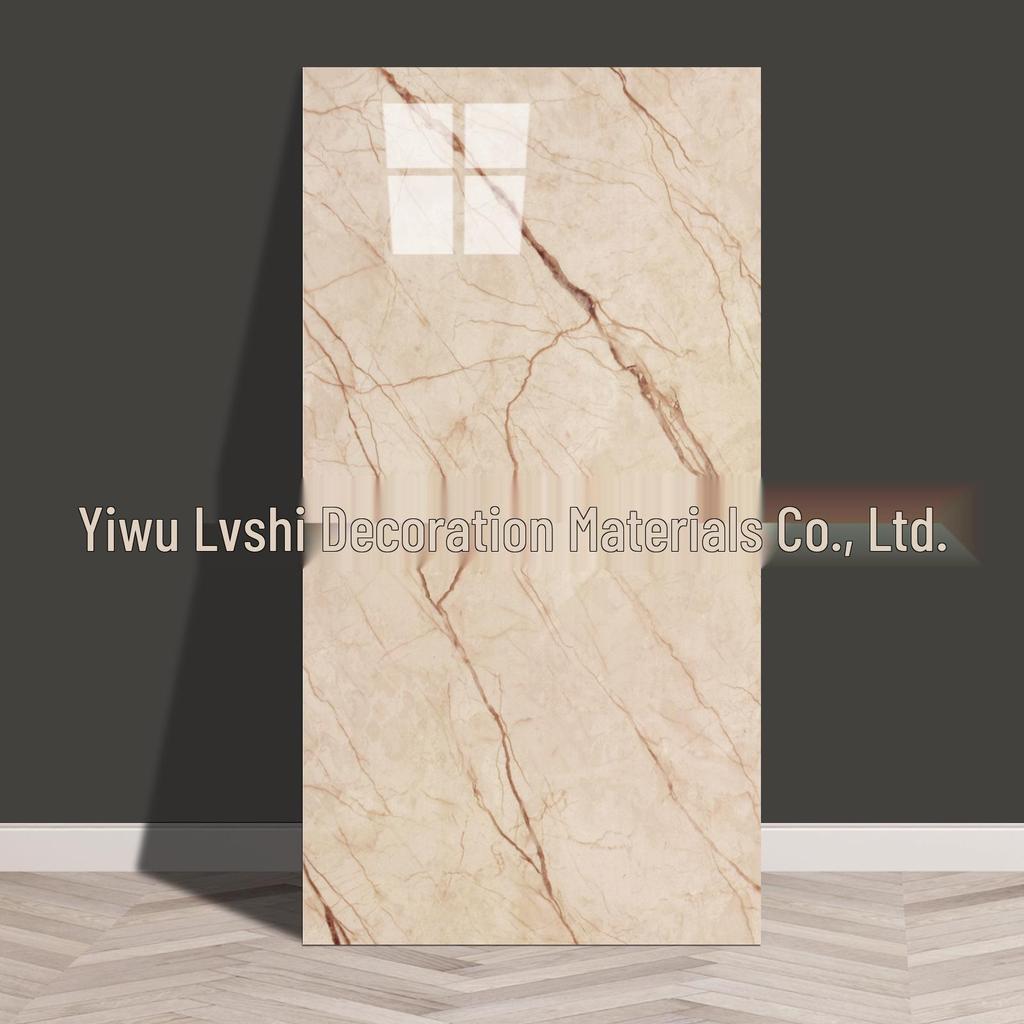 Self-Adhesive Marble Tile Wall Stickers, Aluminum Plastic Panels for Living Room Decoration