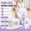 No Pump Required Vacuum Compression Bags 3D Thick Leak Proof Reusable for Family Moving Clothes Bedding Packing
