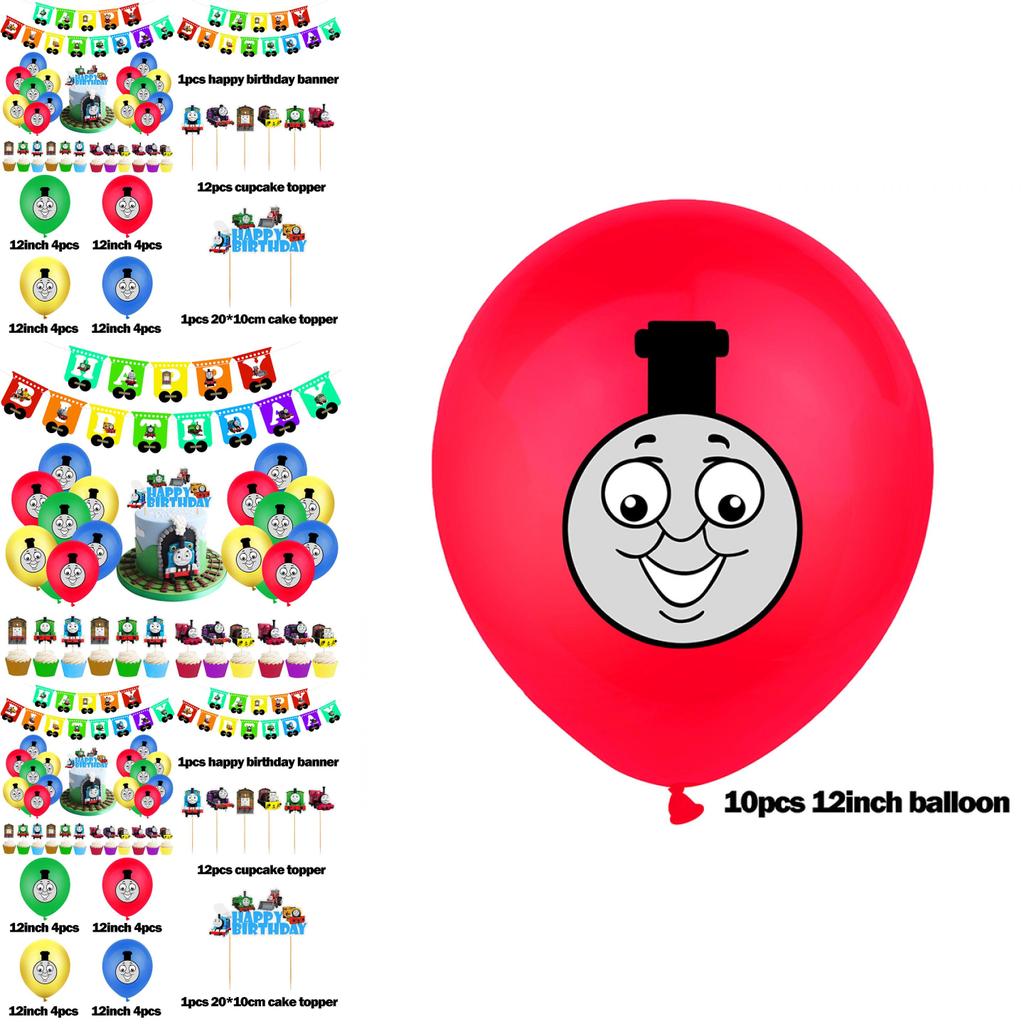 Vibrant Thomas Kids Birthday Party Supplies Decor Balloon Banner Cupcake Topper