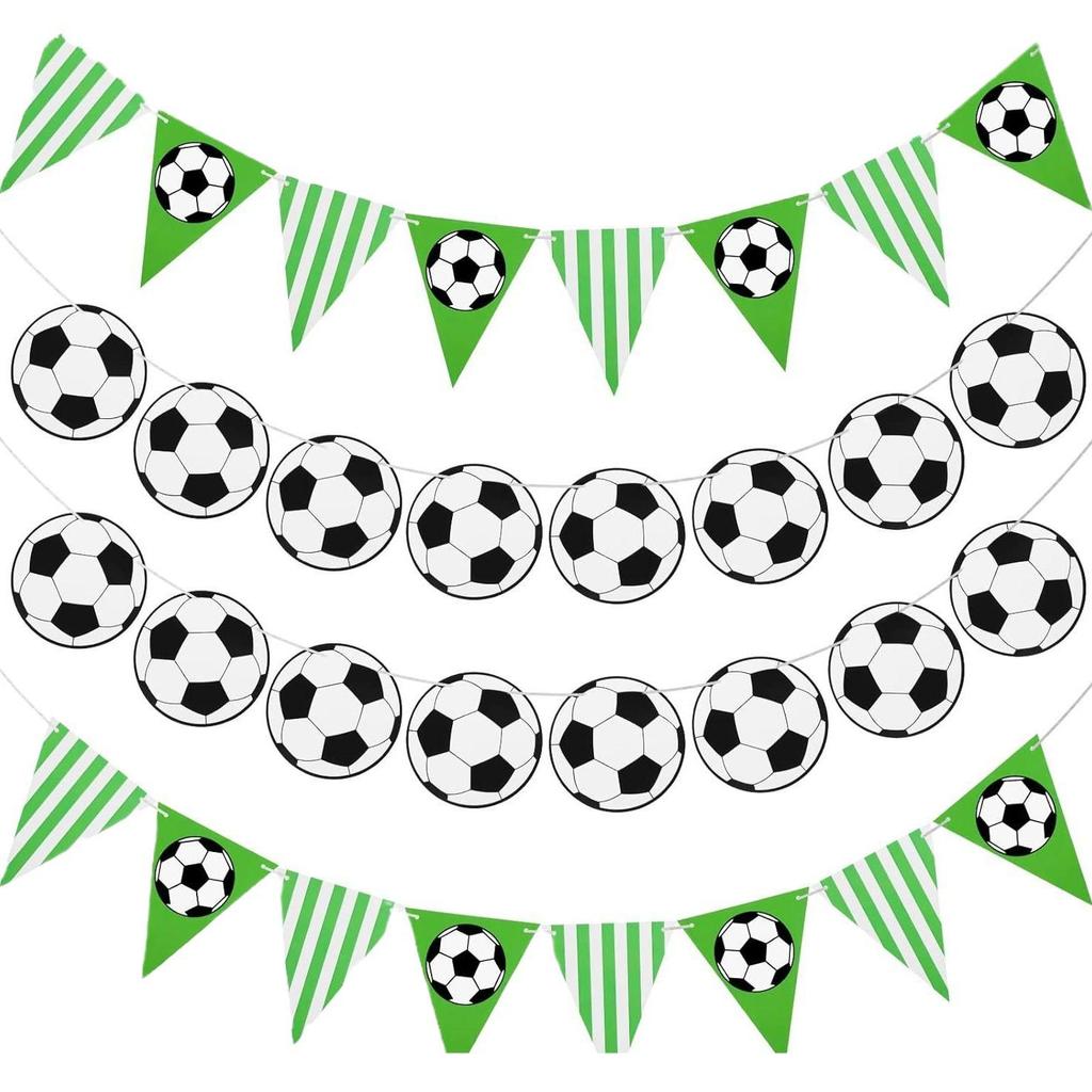 Gestreifte Dreieck Fußball Wimpelkette Banner für Sportveranstaltungen & Dekorationen