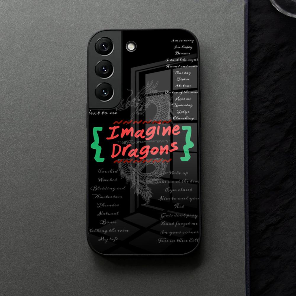 

Чехол для телефона Imagine Dragons Eyes Closed Стеклянный Для Samsung Galaxy S21 S25 S22 S20 S24 S23 Ultra Fe Plus A16 A34 A54 A24 Coque Samsung S22