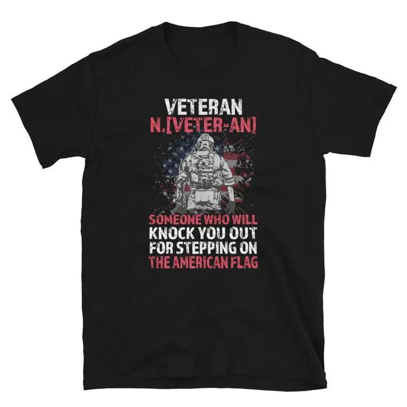 Soldier Honor Duty America Veteran Protect The America Flag T-Shirt - Men s Summer Cotton Graphic Tee S разноцветный