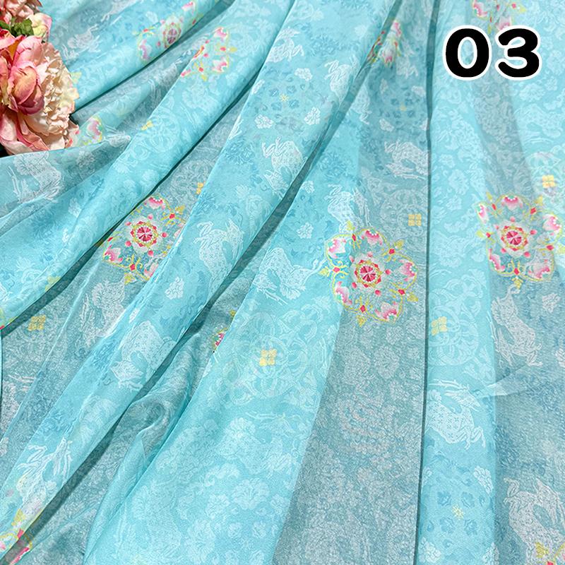 100*150cm Chinese Ancient Classical Traditional Chiffon Fabric For Sewing Hanfu Dress Horse Face Skirts Stage Costume