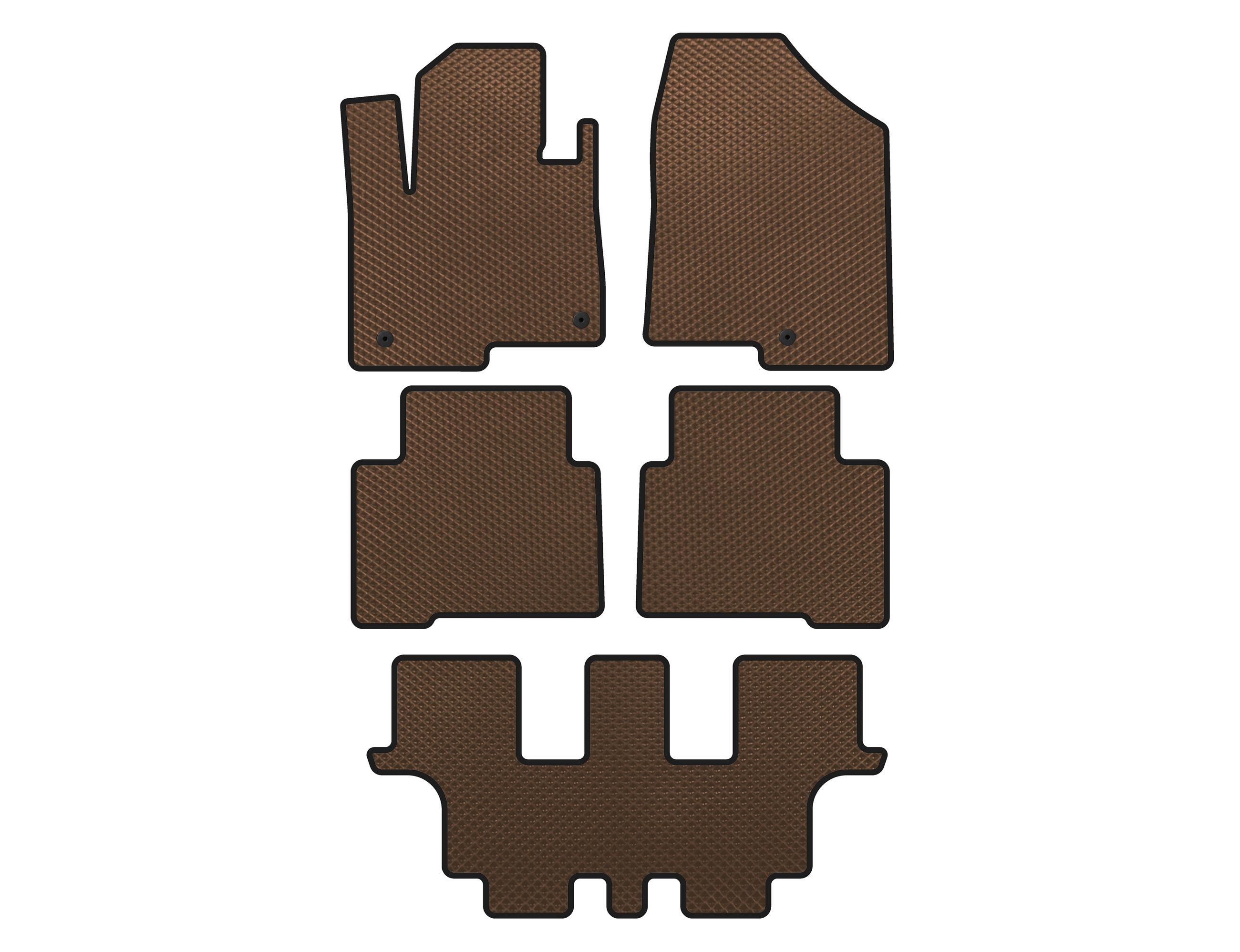 

EVA mats (3 rows, for Grand, Brown) for Hyundai Santa Fe 4 2018-2023