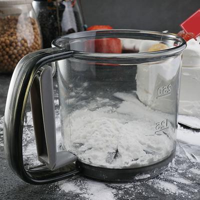 250 ml Kunststoffbecher Mehlsieb, feinmaschig, einfach zu bedienen, sauber, multifunktional, kompakte Größe, Mehlsieb