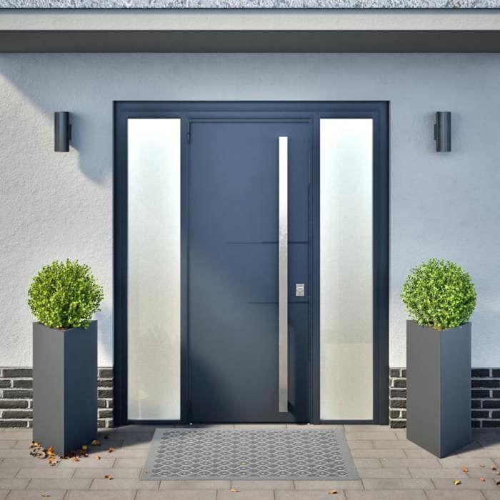 VidaXL Jardinières 2 pcs anthracite triangulaire 40x34,5x70 cm acier 851162