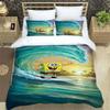 Hot Sale 3D SpongeBob Anime Bedding Set Baby Duvet Cover Sets Bedclothes Twin Single King Kids Adult Teens Best Gift