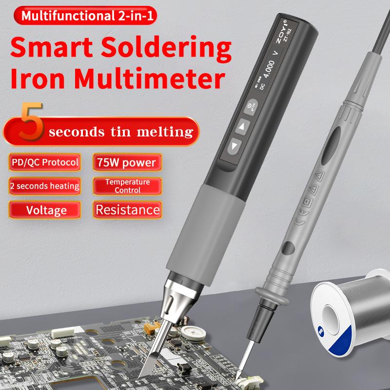 Smart Soldering Iron Electrician Portable Constant Temperature Adjustable Welding Pen Home Maintenance Welding 96W/65W ZT-N1/N2
