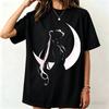 Retro American Cotton Short-sleeved T-shirt with Sailor Moon Print, New for 2026, Unisex, Urban Casual Style