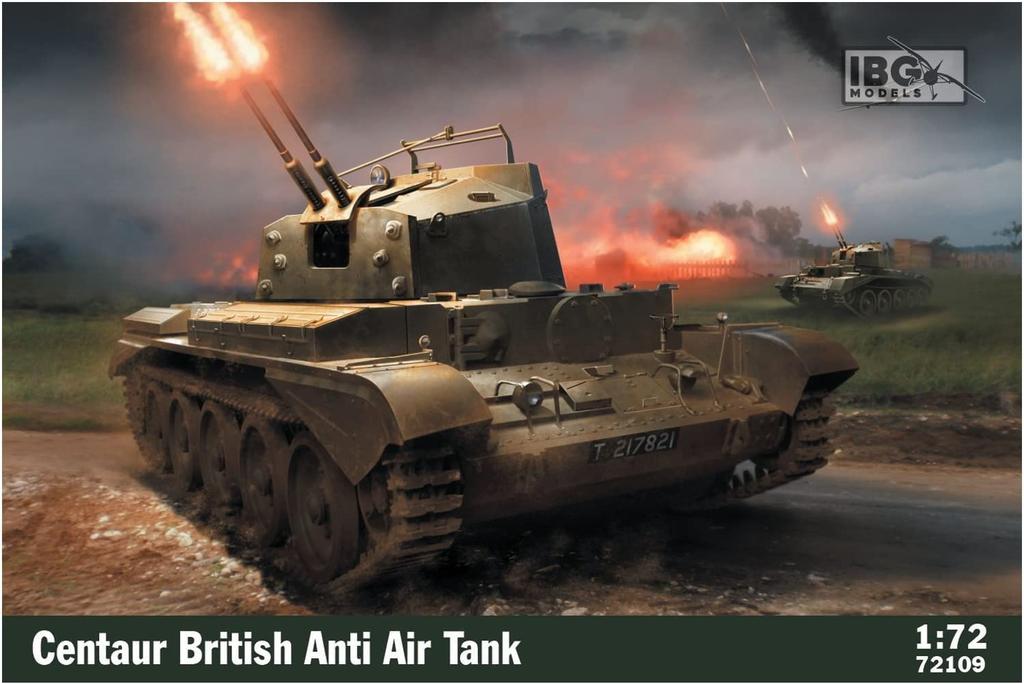 IBG britský armádní Sento tank Poulsten 20mm montovaný na dvojité dělo plastový model PB72109 1/72 protiletadlový