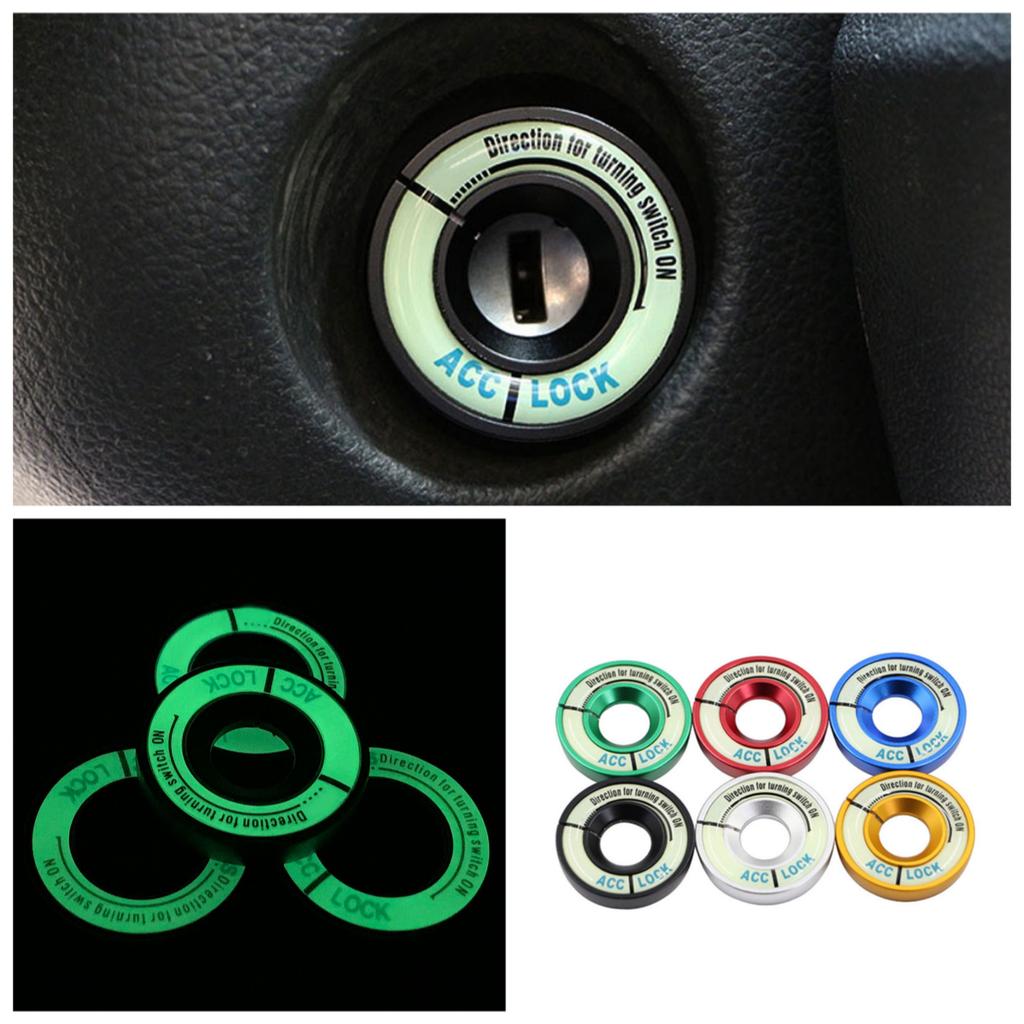 Luminous Car Ignition Key Lock Keyhole Decoration Ring for Volkswagen Vw Skoda Octavia Golf 6 MK6 Golf 7 MK7 VII Accessories