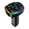 Dual Usb Type-C Car Charger Fm Transmitter Wireless Mp3 Music Tf Card U Disk Aux Player Usb-C Pd Fast Charging Hands Free