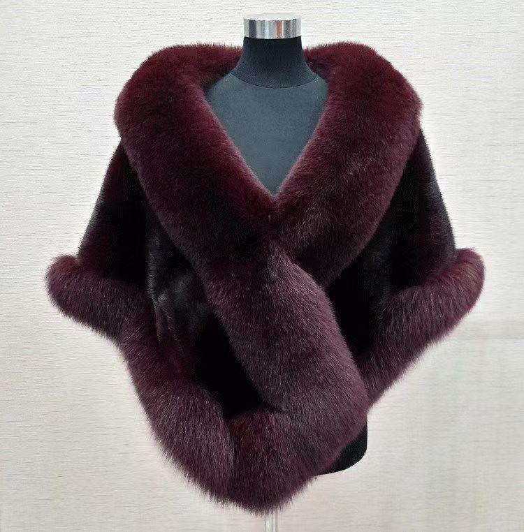 Winter Mink & Fox Fur Shawl