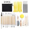 30-Piece Polymer Clay and Pottery Tool Set for Sculpture and Carving