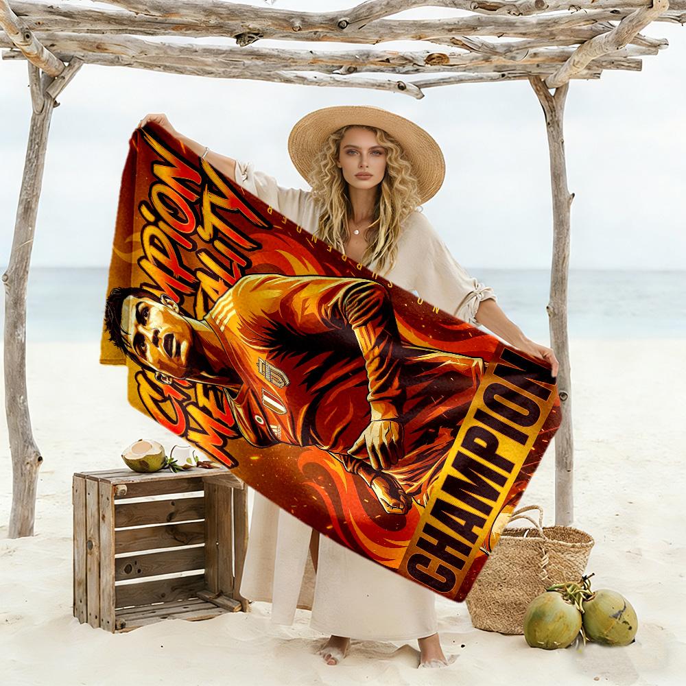 Ronaldo's Legacy Football Beach Towel Super Soft & Absorbent Comfortable Lightweight