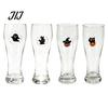 Handheld Slimming Shape Cup 400ML Beer Glass, Spooky Pumpkin Ghost Black Cat Halloween Sturdy High Transparency Glass Cup, Holiday Tall Glassware for